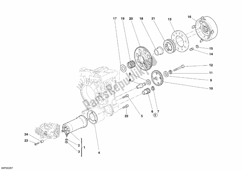 Alle onderdelen voor de Start De Motor van de Ducati Superbike 749 R 2006
